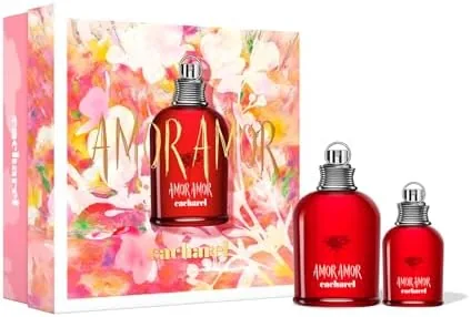 cacharel amor amor eau de toilette womens fragrance gift set fruity perfume vanilla musks accord blackcurrant lily accords 2 piece set includes full size scent 34 oz 1 travel format 10 oz